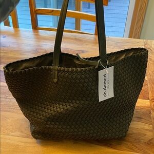 Lydia Army| Woven Neoprene Tote
